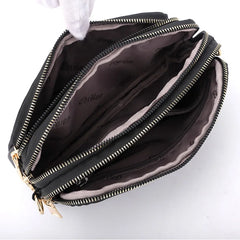 Waterproof Nylon Shoulder Bag for Women Zipper Handbag Purses