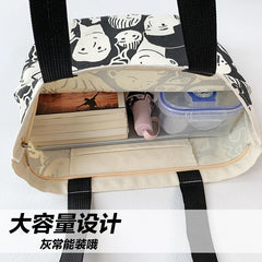Canvas Shoulder Bag Large Capacity Lazy Style Women's Tote