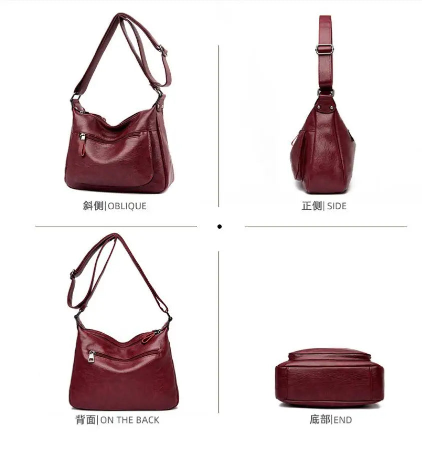 Casual Women Shoulder Crossbody Bag - Hot PU Leather Tote for Ladies