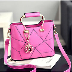 Sweet PU Leather Shoulder Bag Women Satchel Crossbody Tote Handbag