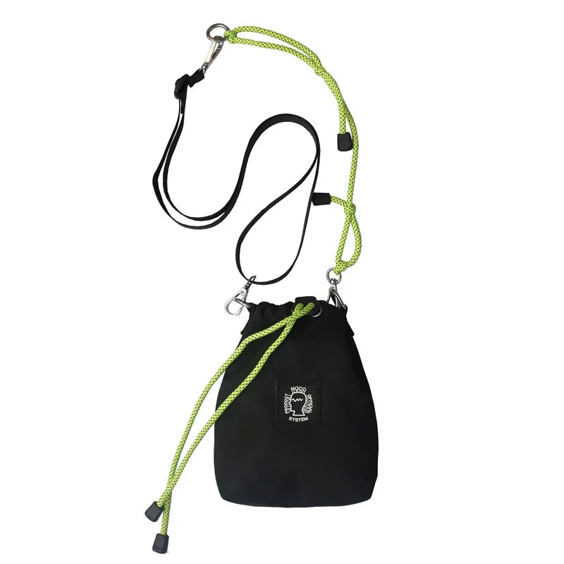 Unique Drawstring Bucket Bag Light Casual Shoulder Bag Mini Phone Bag