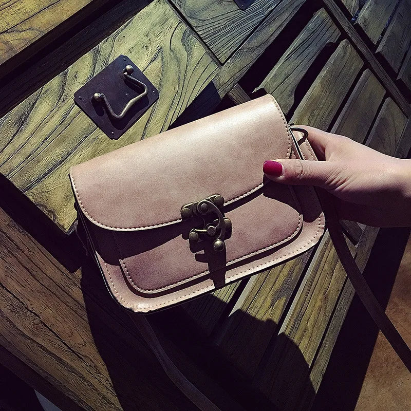 Lock Shoulder Bag Small Square Bags for Women Messenger Bags