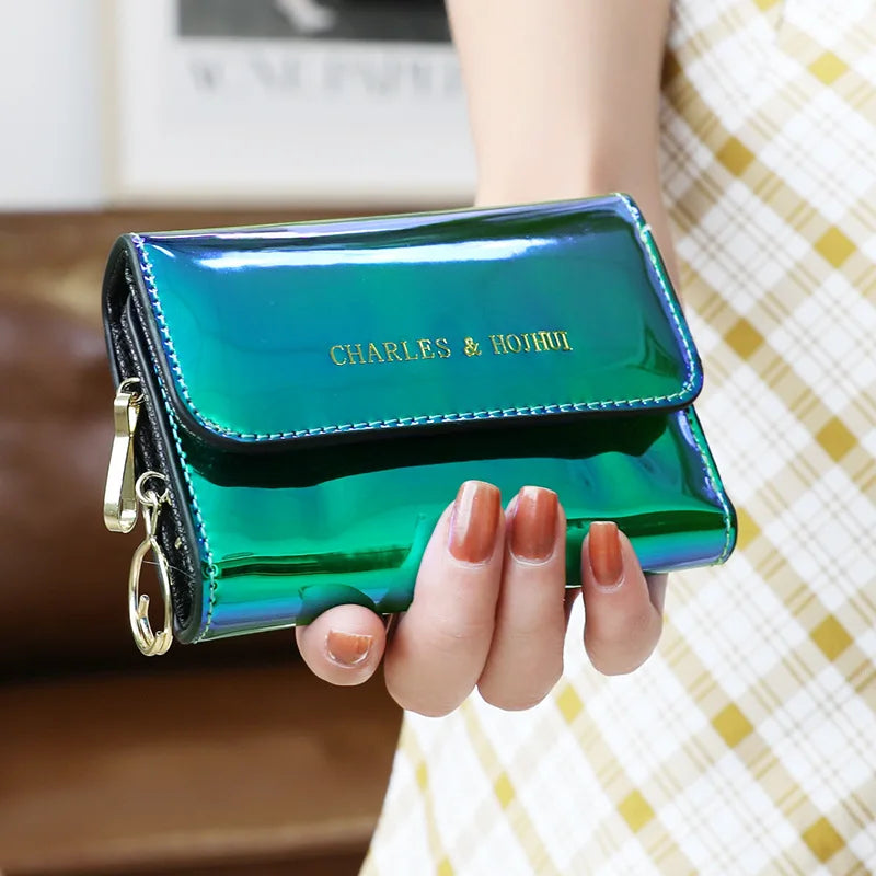 Holographic Key Holder Women Wallets Key Organizer Small Wallet