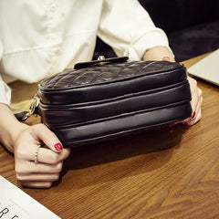 Women Shoulder Bag Rhombic Handbags Purse Chain Leather Small