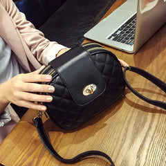 Women Shoulder Bag Rhombic Handbags Purse Chain Leather Small