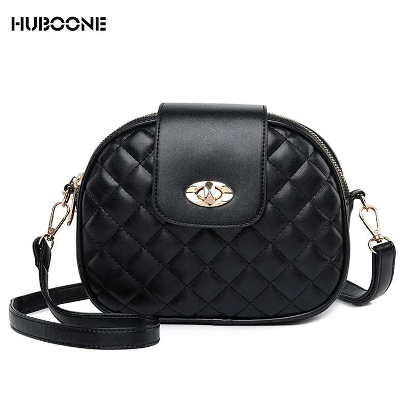 Women Shoulder Bag Rhombic Handbags Purse Chain Leather Small