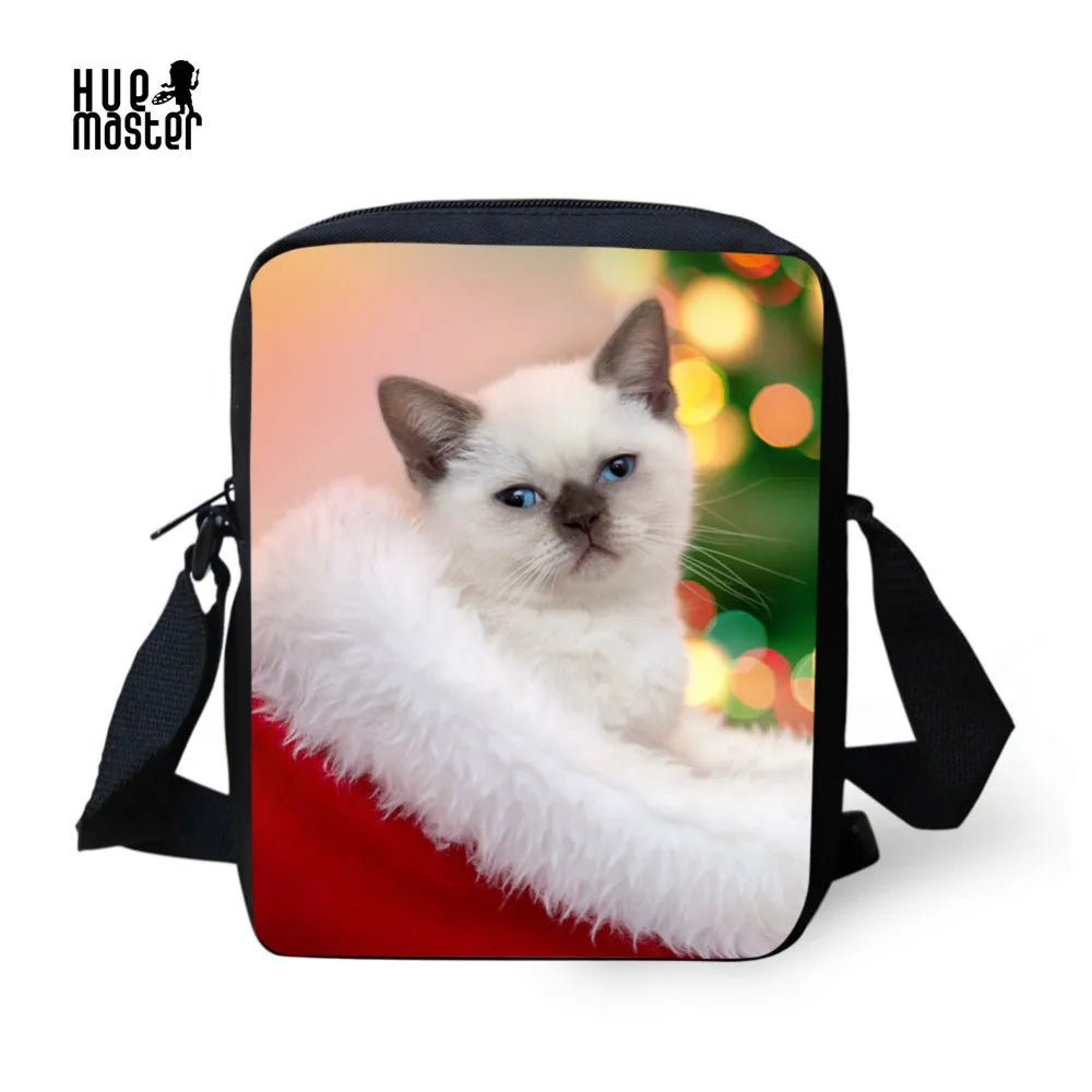 HUE MASTER Cat Small Messenger Bag Kids Children Women Crossbody