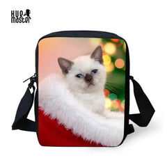 HUE MASTER Cat Small Messenger Bag Kids Children Women Crossbody