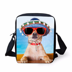 HUE MASTER Dog Print Messenger Bag for Women Men Kids Boys Girls