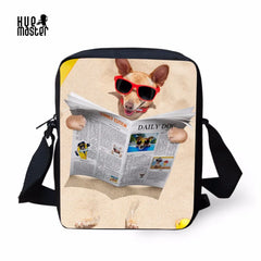 HUE MASTER Dog Print Messenger Bag for Women Men Kids Boys Girls
