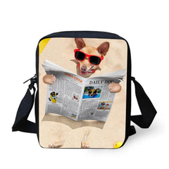 HUE MASTER Dog Print Messenger Bag for Women Men Kids Boys Girls