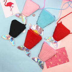 Mermaid Tail Sequins Coin Purse Crossbody Bag for Girls