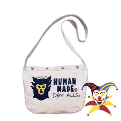 Monkey Head Print Shoulder Messenger Bag Vintage Canvas Casual Bag