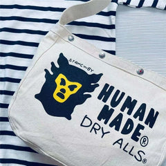 Monkey Head Print Shoulder Messenger Bag Vintage Canvas Casual Bag
