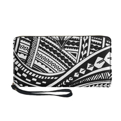 Hawaii Flower Print Long Zipper Wallet Ladies Clutch Bag