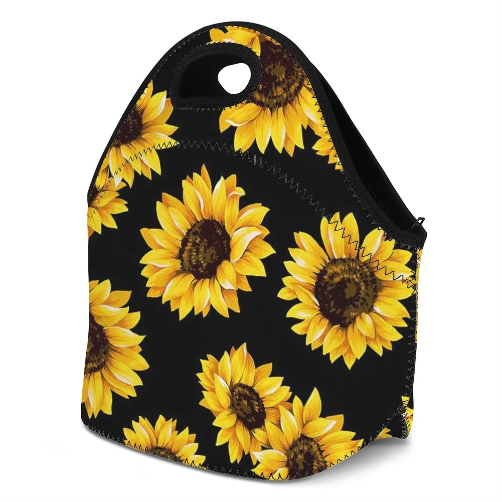 Sunflower Fresh Insulation Lunch Bag For Women Student Kid
