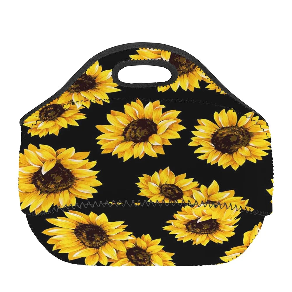 Sunflower Fresh Insulation Lunch Bag For Women Student Kid