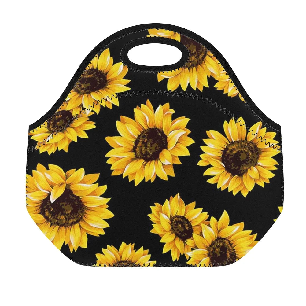 Sunflower Fresh Insulation Lunch Bag For Women Student Kid