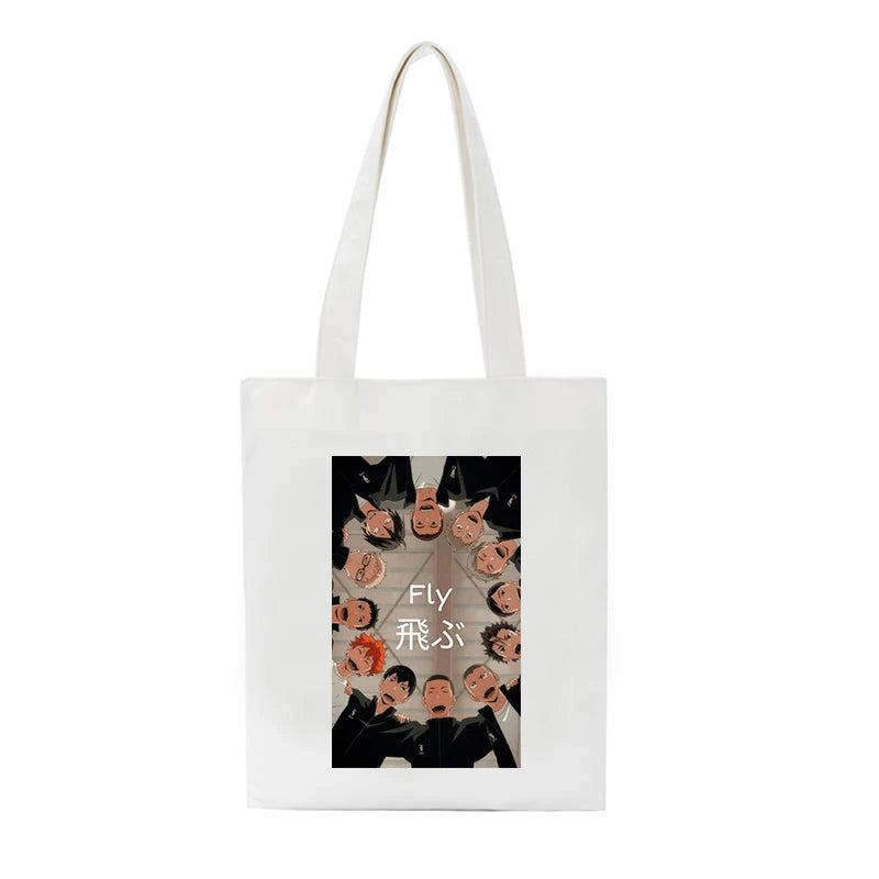 Haikyuu Canvas Shopper Bag Harajuku Style Women Shoulder Bag