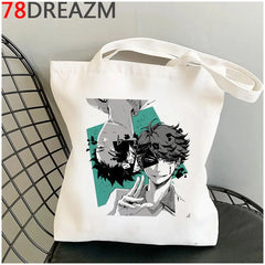 Haikyuu Cotton Reusable Shopper Bag Reciclaje Sac Toile
