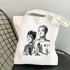 Haikyuu Shopping Bag Eco Canvas Reusable String Net Sacolas