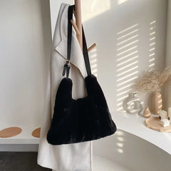 Plush Hairy Bag Women's High-Capacity Autumn Winter Shoulder Messenger