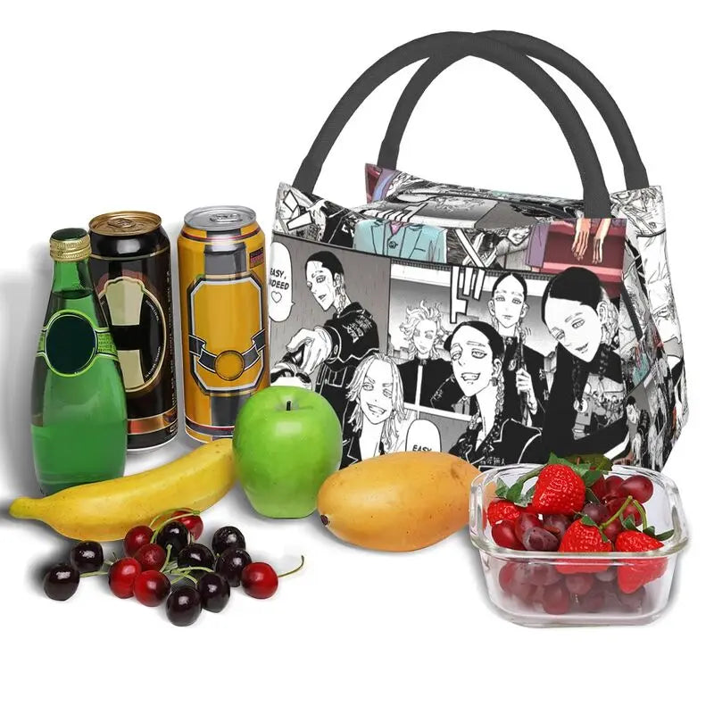 Haitani Brothers Manga Collage Insulated Lunch Bags for Women Tokyo Revengers