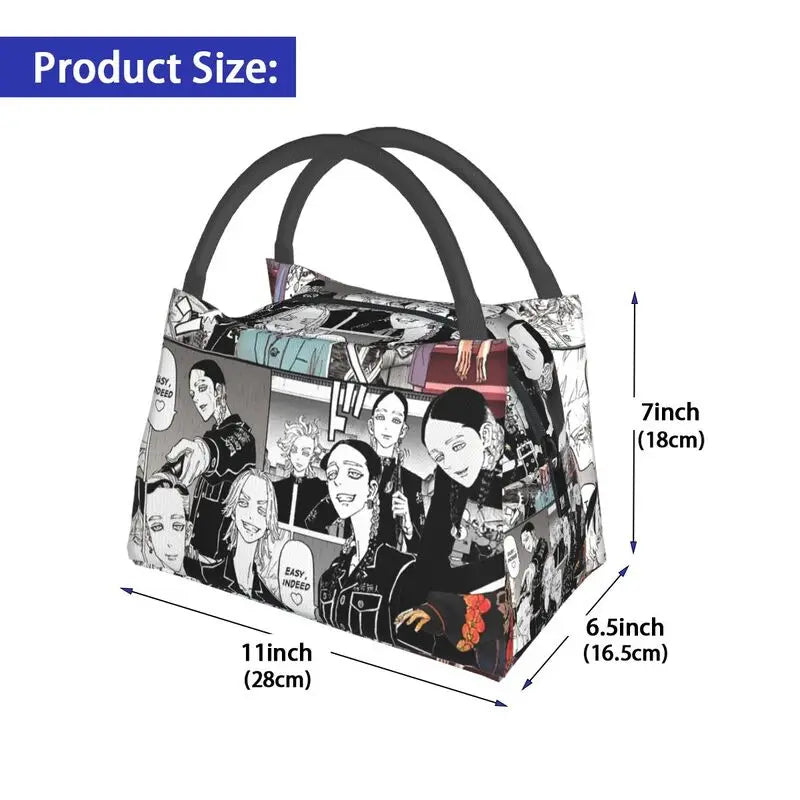 Haitani Brothers Manga Collage Insulated Lunch Bags for Women Tokyo Revengers