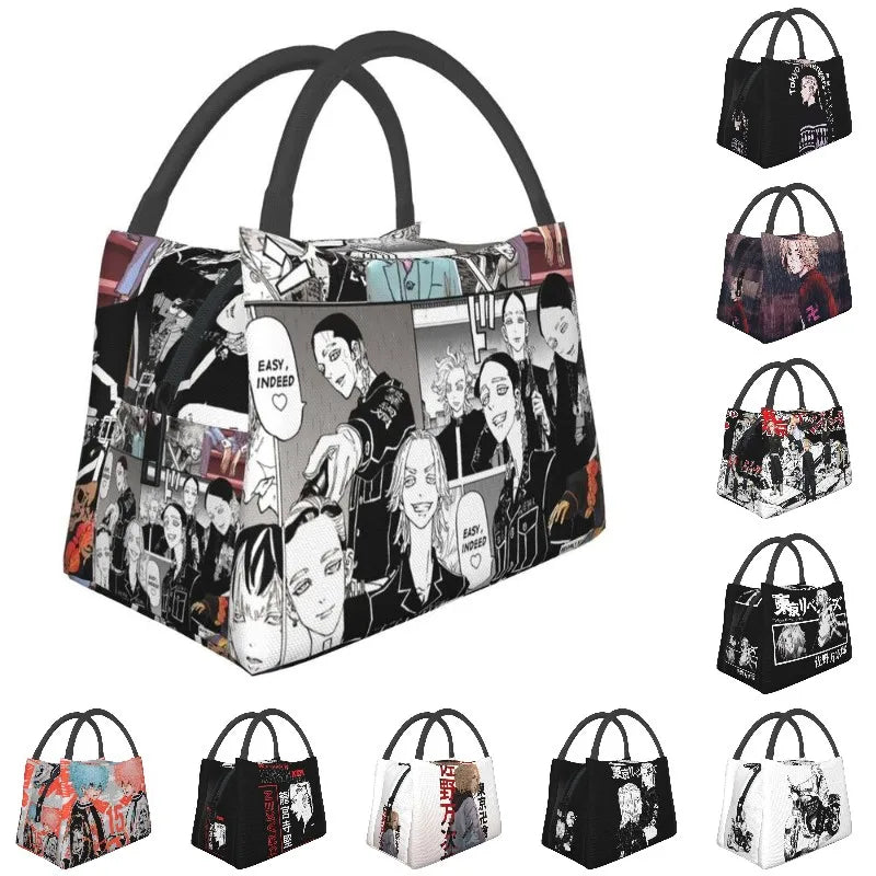 Haitani Brothers Manga Collage Insulated Lunch Bags for Women Tokyo Revengers