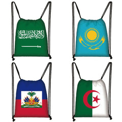 Haitian Kazakhstan Arabic Algeria Saudi Arabia Flag Backpack