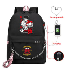 Hajime No Ippo Backpacks Harajuku KGB Schoolbags Anime Casual Backpacks