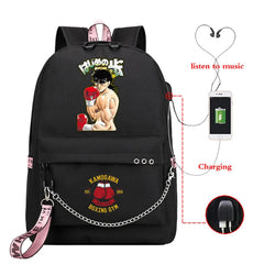 Hajime No Ippo Backpacks Harajuku KGB Schoolbags Anime Casual Backpacks