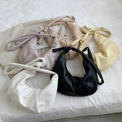 Half-Moon Small PU Leather Crossbody Bag for Women