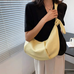 Half-Moon Small PU Leather Crossbody Bag for Women