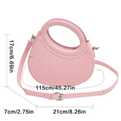 Half Moon Small Shoulder Bag Green Purple Handbags Crossbody Round Hand Bag