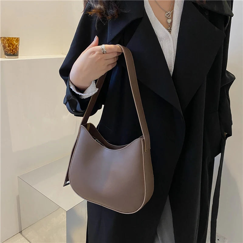 Half-Moon Small Shoulder Crossbody Underarm Bag for Women