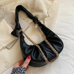 Women's Half-Moon Crossbody Bag Soft PU Leather Shoulder Purse Handbag Lady Tote