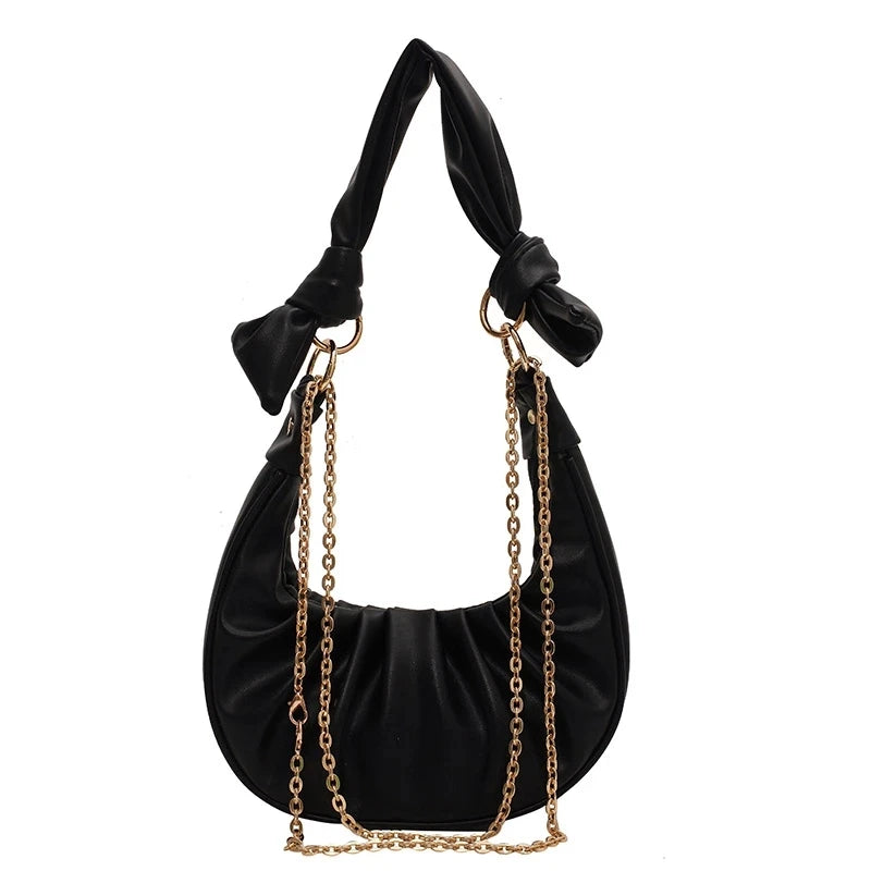 Women's Half-Moon Crossbody Bag Soft PU Leather Shoulder Purse Handbag Lady Tote