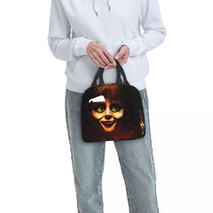 Halloween Annabelle Insulated Lunch Bag for Women