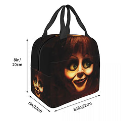 Halloween Annabelle Insulated Lunch Bag for Women