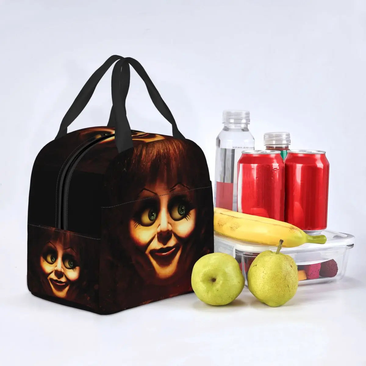 Halloween Annabelle Insulated Lunch Bag for Women