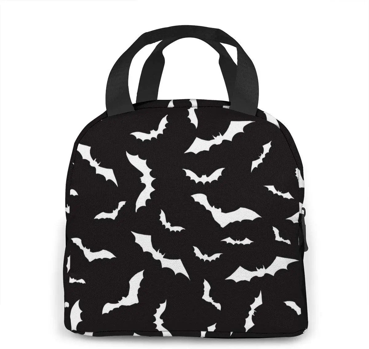 Halloween Bat Lunch Bag Insulated Cooler Tote for Work Travel
