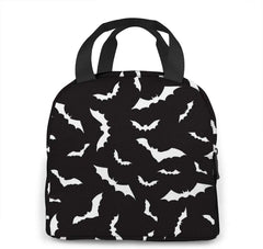 Halloween Bat Lunch Bag Insulated Cooler Tote for Work Travel