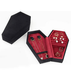 Halloween Coffin Shape Jewelry Box Earrings Ring Necklace Display