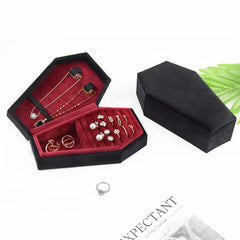 Halloween Coffin Shape Jewelry Box Earrings Ring Necklace Display Storage Cases