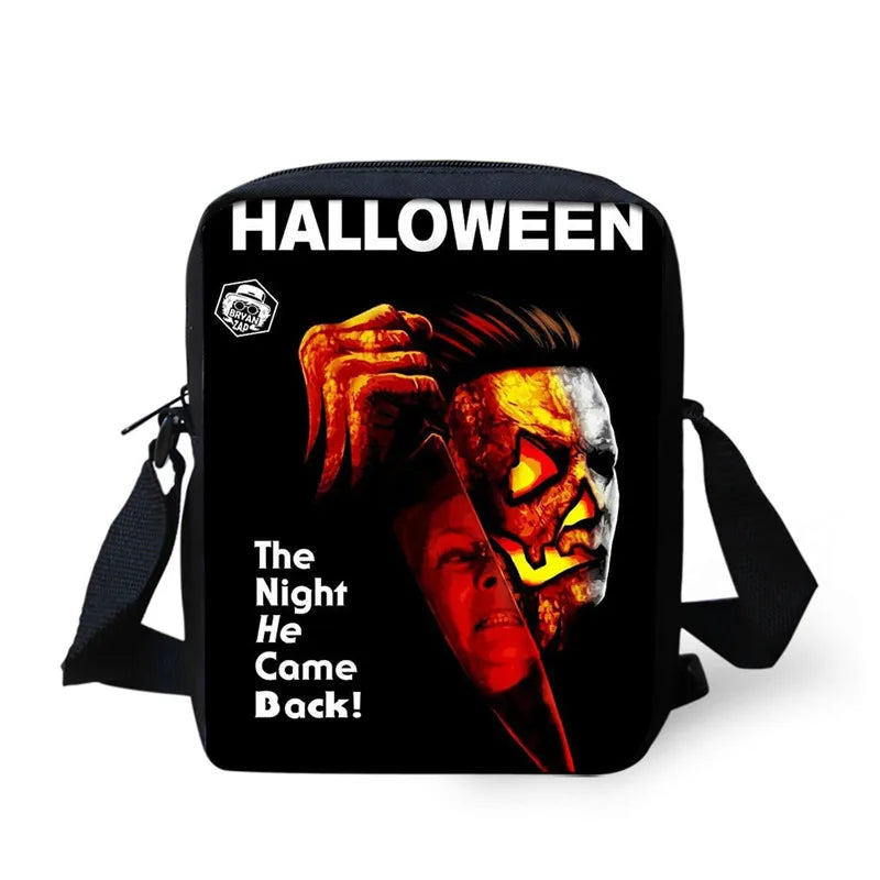 Funny Halloween Pumpkin Crossbody Bag for Women Men