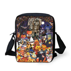 Funny Halloween Pumpkin Crossbody Bag for Women Men