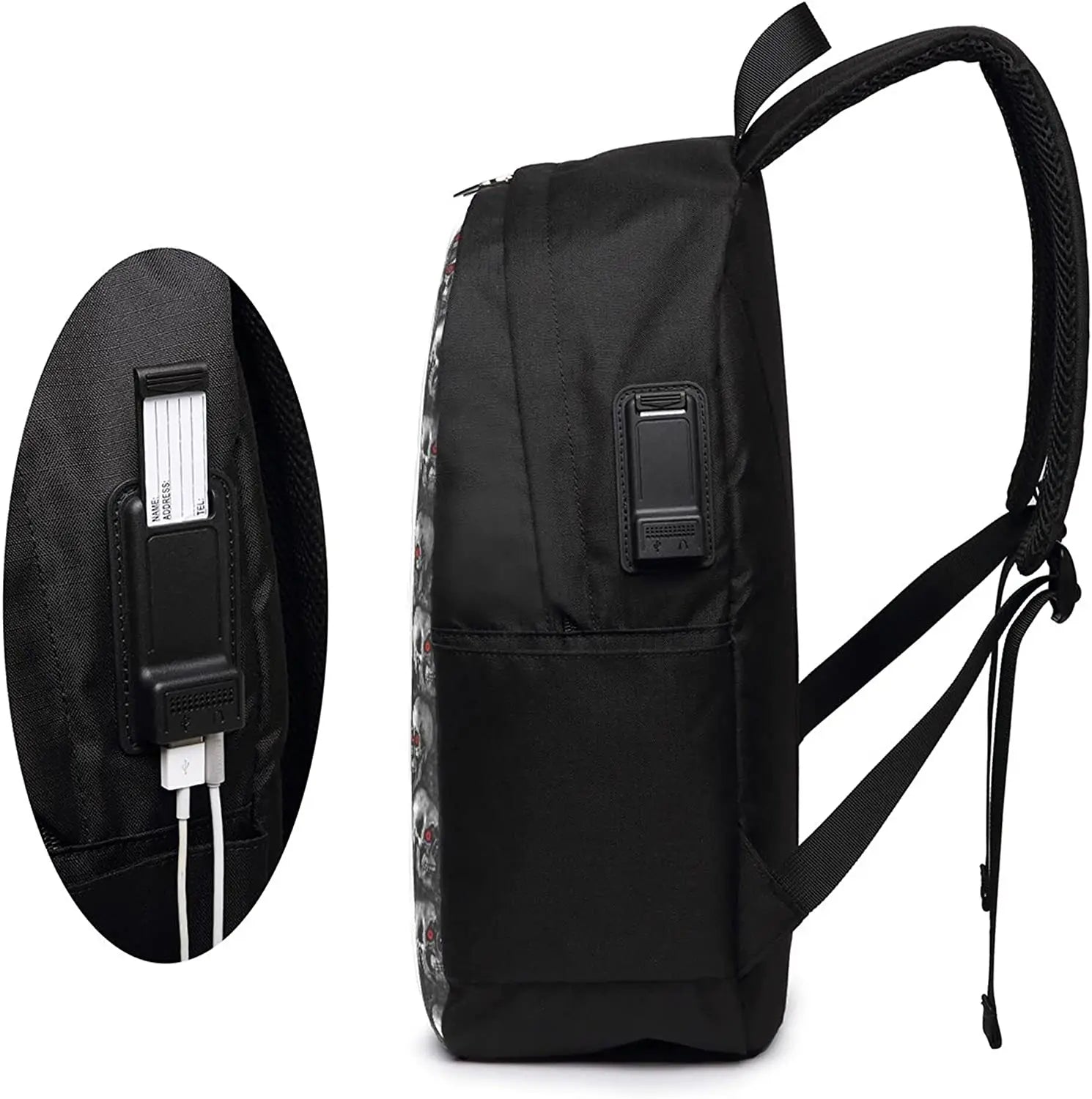 Halloween Elements Backpack with USB Charging Port