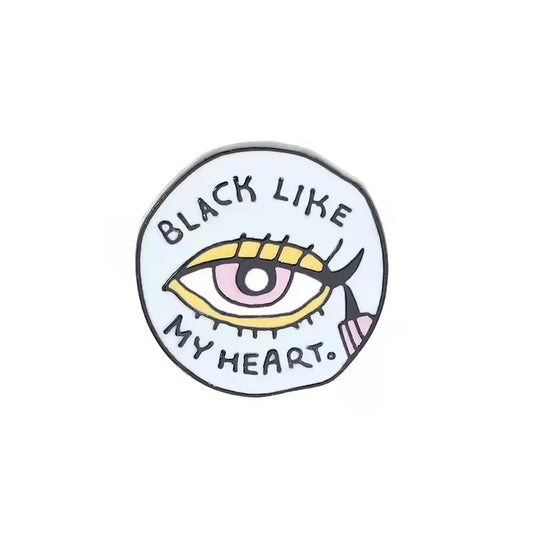 Halloween Enamel Pins Eye Pocket Watch Tongue Lip Coat Face Brooches
