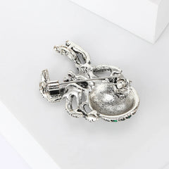 Halloween Spider Shaped Brooch Retro Corsage Pin